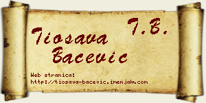 Tiosava Bačević vizit kartica